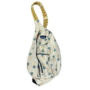 KAVU Mini Rope Sling Bag Unisex Multicolor Pineapple Print Crossbody